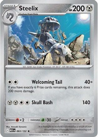 Steelix - 093/132 Reverse Holofoil [ME01 Mega Evolution] Pokemon Single Pokémon