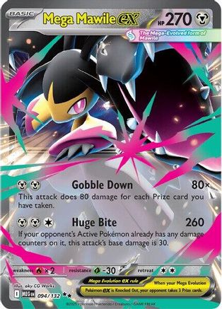 Mega Mawile ex - 094/132 (94) - [ME01 Mega Evolution] Holofoil Pokemon Single Pokémon