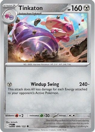 Tinkaton (98) Reverse Holofoil [ME01 Mega Evolution] Pokemon Single Pokémon