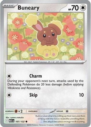 Buneary (107) Reverse Holofoil [ME01 Mega Evolution] Pokemon Single Pokémon