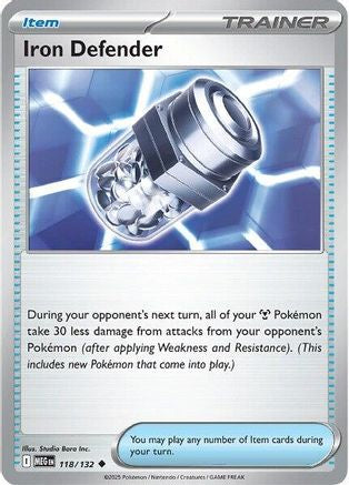 Iron Defender (118) [ME01 Mega Evolution] Pokemon Single Pokémon