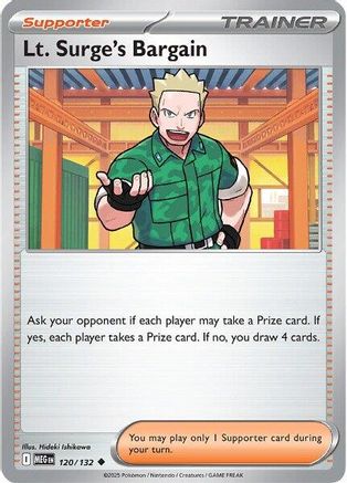 Lt. Surge's Bargain - 120/132 Reverse Holofoil [ME01 Mega Evolution] Pokemon Single Pokémon