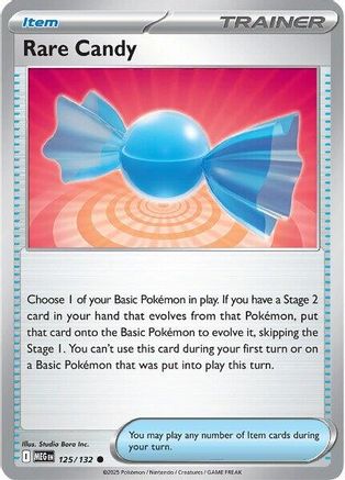 Rare Candy - 125/132 Reverse Holofoil [ME01 Mega Evolution] Pokemon Single Pokémon