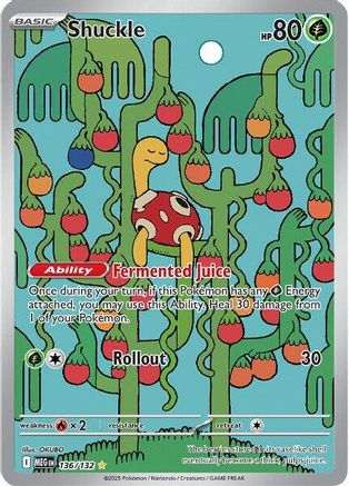 Shuckle - 136/132 Holofoil [ME01 Mega Evolution] Pokemon Single Pokémon