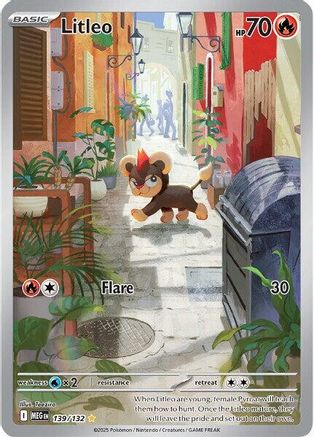 Litleo - 139/132 Holofoil [ME01 Mega Evolution] Pokemon Single Pokémon