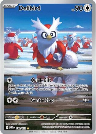 Delibird - 152/132 (152) - [ME01 Mega Evolution] Holofoil Pokemon Single Pokémon