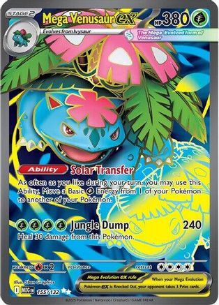 Mega Venusaur ex - 155/132 Holofoil [ME01 Mega Evolution] Pokemon Single Pokémon