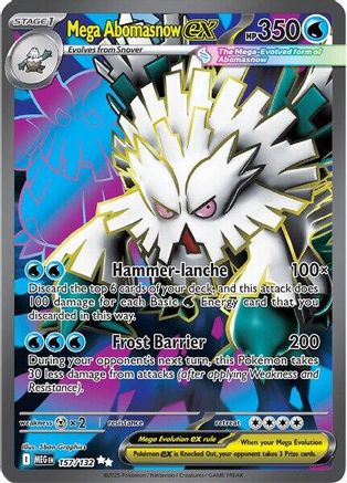 Mega Abomasnow ex - 157/132 (157) - [ME01 Mega Evolution] Holofoil Pokemon Single Pokémon