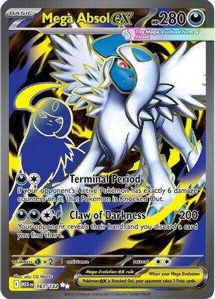 Mega Absol ex - 161/132 Holofoil [ME01 Mega Evolution] Pokemon Single Pokémon