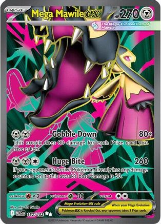 Mega Mawile ex - 162/132 Holofoil [ME01 Mega Evolution] Pokemon Single Pokémon