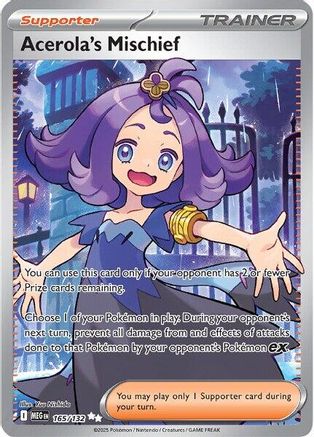 Acerola's Mischief - 165/132 (165) - [ME01 Mega Evolution] Holofoil Pokemon Single Pokémon
