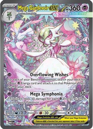 Mega Gardevoir ex - 178/132 Holofoil [ME01 Mega Evolution] Pokemon Single Pokémon