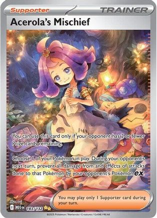 Acerola's Mischief - 183/132 (183) - [ME01 Mega Evolution] Holofoil Pokemon Single Pokémon