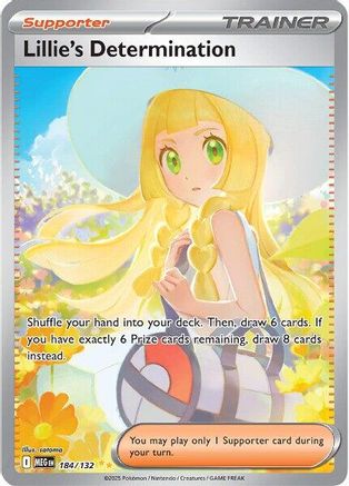 Lillie's Determination - 184/132 (184) - [ME01 Mega Evolution] Holofoil Pokemon Single Pokémon
