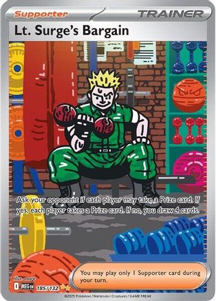 Lt. Surge's Bargain - 185/132 (185) - [ME01 Mega Evolution] Holofoil Pokemon Single Pokémon