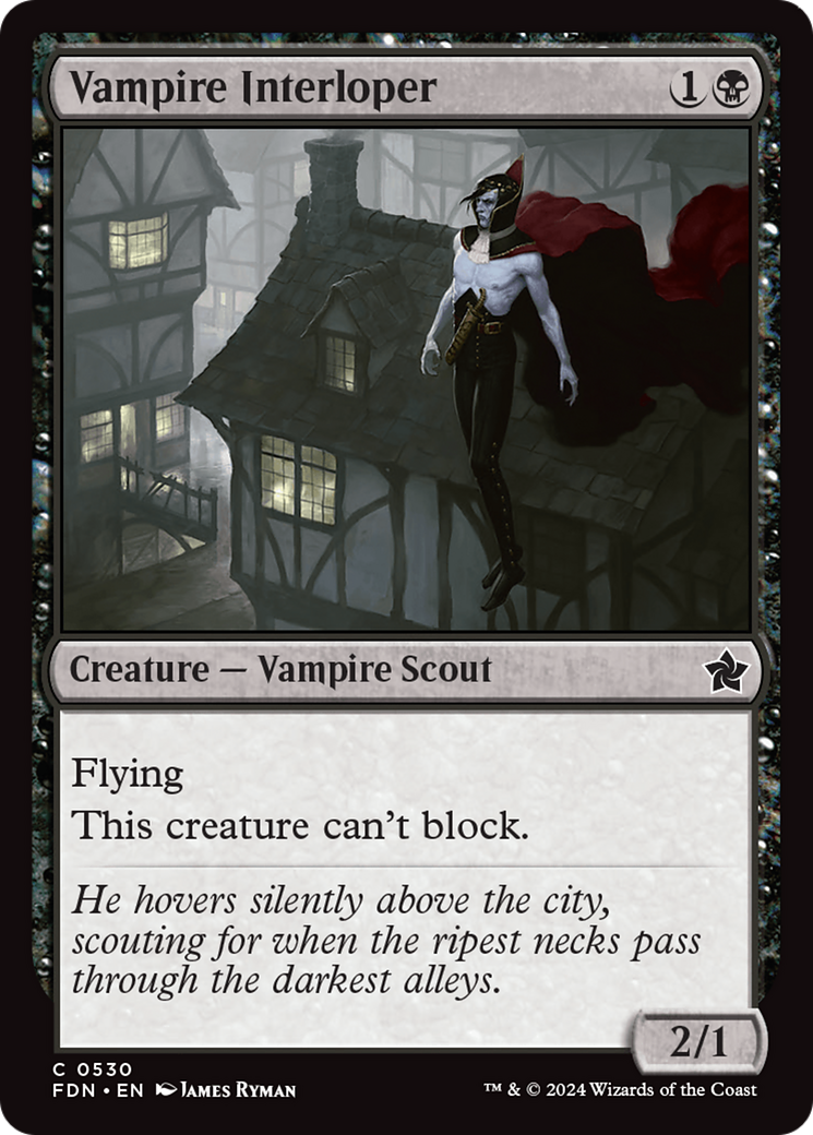 Vampire Interloper (FDN-530) [Foundations] MTG Single Wizards of the Coast