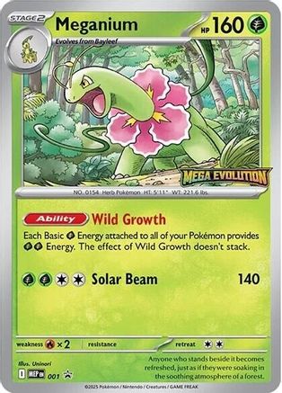 Meganium - 001 (1) [ME Mega Evolution Promo] Pokemon Single Pokémon