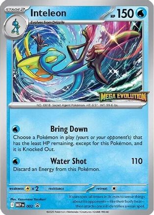 Inteleon - 002 (2) [ME Mega Evolution Promo] Pokemon Single Pokémon