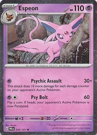 Espeon - 033/131 (Cosmos Holo) Holofoil [Misc: Cards & Products] Pokemon Single Pokémon