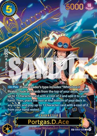 Portgas.D.Ace - EB02-028 (SP) (EB02-028) [Carrying On His Will] Foil One Piece Single Bandai