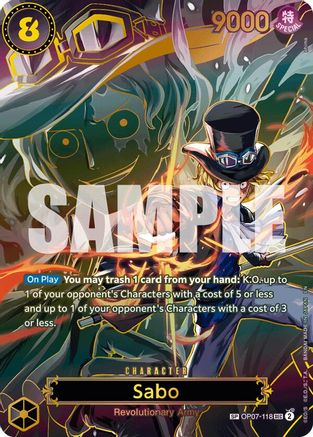 Sabo - OP07-118 (SP) (OP07-118) [Carrying On His Will] Foil One Piece Single Bandai