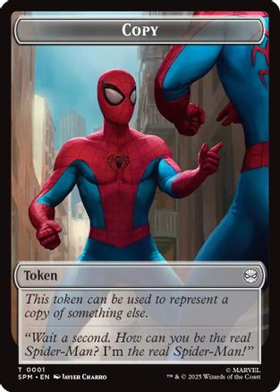 Copy // Human Citizen Double-Sided Token (SPM-1 // 4) [Marvel's Spider-Man] MTG Single Wizards of the Coast