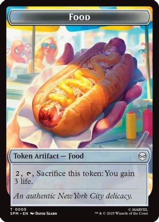 Food // Robot Double-Sided Token (SPM-5 // 6) [Marvel's Spider-Man] Foil MTG Single Wizards of the Coast