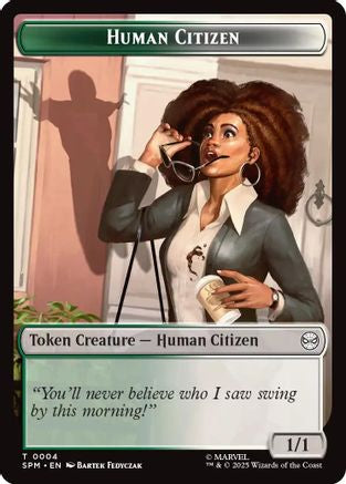 Human Citizen // Treasure Double-Sided Token (SPM-4 // 7) [Marvel's Spider-Man] Foil MTG Single Wizards of the Coast