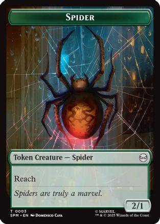 Spider // Food Double-Sided Token (SPM-3 // 5) [Marvel's Spider-Man] MTG Single Wizards of the Coast
