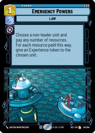 Emergency Powers (40/264) [Secrets of Power] Star Wars: Unlimited Single Disney