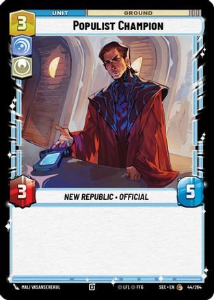 Populist Champion (44/264) [Secrets of Power] Star Wars: Unlimited Single Disney