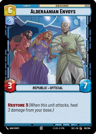 Alderaanian Envoys (66/264) [Secrets of Power] Star Wars: Unlimited Single Disney