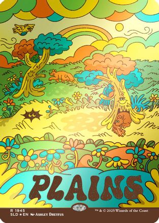 Plains (1945) (Rainbow Foil) (SLD-1945) [Secret Lair] Drop Series Foil MTG Single Wizards of the Coast