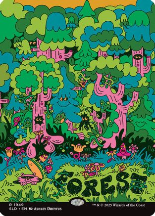 Forest (1949) (SLD-1949) [Secret Lair] Drop Series MTG Single Wizards of the Coast