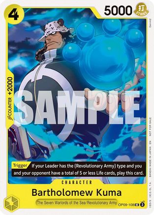 Bartholomew Kuma (Tournament Pack 2025 Vol. 4) (OP09-108) [One Piece Promotion Cards] One Piece Single Bandai