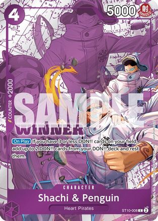 Shachi & Penguin (Winner Pack 2025 Vol. 4) (ST10-008) [One Piece Promotion Cards] Foil One Piece Single Bandai