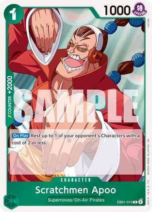 Scratchmen Apoo - EB01-015 (Reprint) (EB01-015) [Premium Booster -The Best- Vol. 2] Foil One Piece Single Bandai