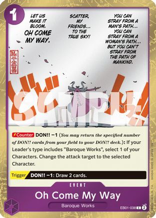 Oh Come My Way (Pirate Foil) (EB01-038) [Premium Booster -The Best- Vol. 2] Foil One Piece Single Bandai