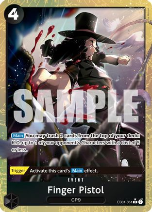 Finger Pistol (Alternate Art) (EB01-051) [Premium Booster -The Best- Vol. 2] Foil One Piece Single Bandai