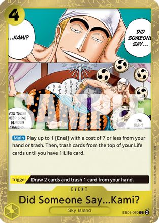 Did Someone Say...Kami? (Pirate Foil) (EB01-060) [Premium Booster -The Best- Vol. 2] Foil One Piece Single Bandai
