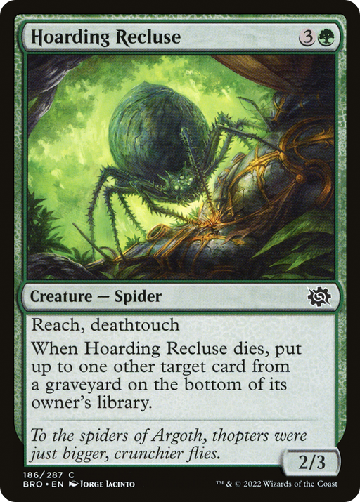 Hoarding Recluse (BRO-186) [The Brothers' War] Foil MTG Single Wizards of the Coast