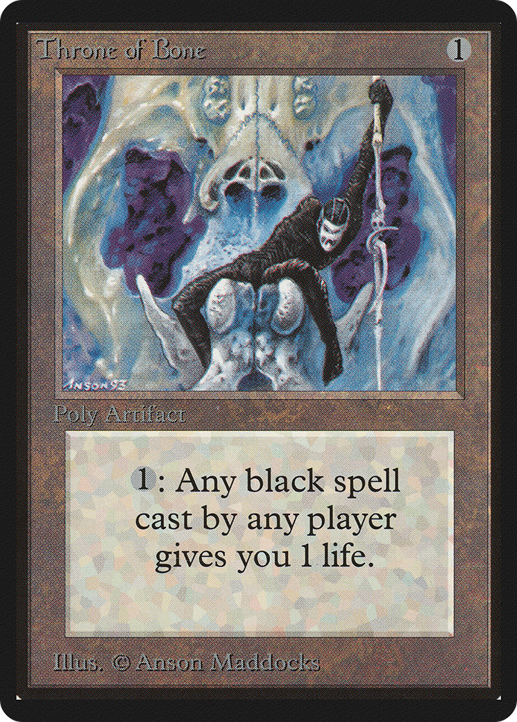 Throne of Bone (LEB-) [Oldschool] Limited Edition Beta MTG Single Wizards of the Coast