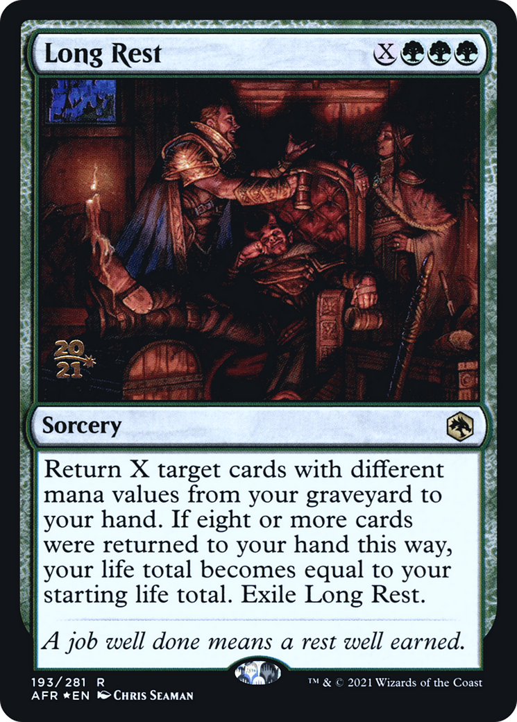 Long Rest (PRE-193) [Adventures in the Forgotten Realms Promos] Foil MTG Single Wizards of the Coast