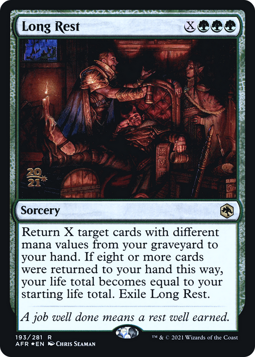 Long Rest (PRE-193) [Adventures in the Forgotten Realms Promos] Foil MTG Single Wizards of the Coast