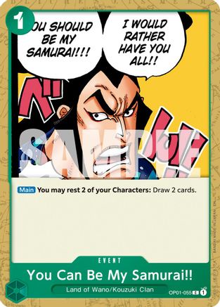 You Can Be My Samurai!! (Reprint) (OP01-055) [Premium Booster -The Best- Vol. 2] One Piece Single Bandai