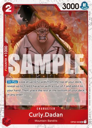 Curly.Dadan (Pirate Foil) (OP02-005) [Premium Booster -The Best- Vol. 2] Foil One Piece Single Bandai
