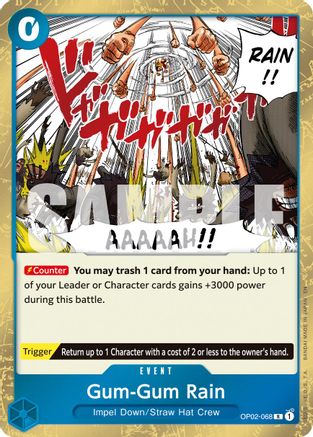Gum-Gum Rain (Reprint) (OP02-068) [Premium Booster -The Best- Vol. 2] Foil One Piece Single Bandai