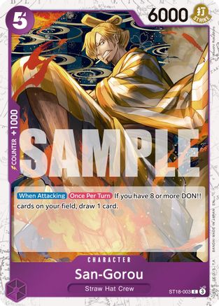 San-Gorou (Pirate Foil) (ST18-003) [Premium Booster -The Best- Vol. 2] Foil One Piece Single Bandai