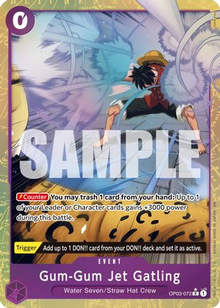 Gum-Gum Jet Gatling (Alternate Art) (OP03-072) [Premium Booster -The Best- Vol. 2] Foil One Piece Single Bandai