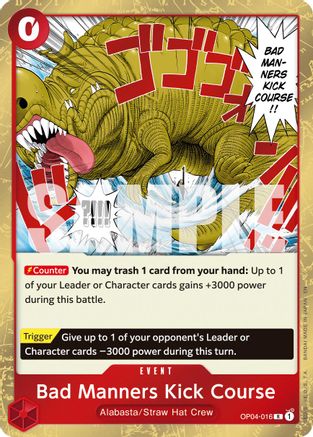 Bad Manners Kick Course (Reprint) (OP04-016) [Premium Booster -The Best- Vol. 2] Foil One Piece Single Bandai